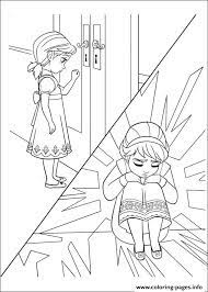 Cute printable coloring pages disney frozen princesses elsa and anna,for kids,girls! Baby Elsa Knocks On The Door Coloring Pages Printable
