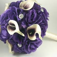 Calla lily bridal wedding bouquet head lataex real touch flower bouquets calla lily artificial flowers not only have the beautiful appearance of flowers, but also last longer life time than fresh flowers. Diy Brooch Bouquet Real Touch Calla Lilies Silk Roses Wedding Project Youtube