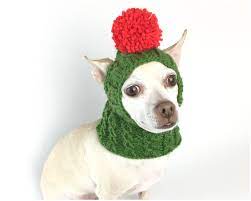 Christmas Dog Elf Hat With Ear Holes Santa Elf Small Dog Winter Hat Pom Pom Snood Hood Bobble Hat Chihuahua Hat Christmas Costume Hat Christmas Dog Hat Christmas Dog Winter Dog