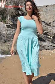 Robe longue en tissu aérien avec bretelles fines. Robe Longue Turquoise Vetements En Coton Femme Boutique Perou
