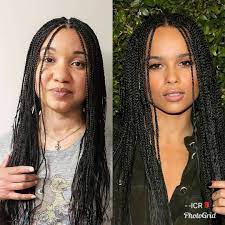 Mrs Roundtree On Instagram Estyles Small Knotless Zoe Kravitz Inspired Braids Yesssss Or Nah Zoe Kravitz Braids Braids Braids With Beads