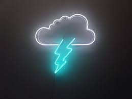 New Cloud Lightning Bolt Neon Art Sign Handmade Visual Artwork Wall Decor Light Neon Signs Neon Wall Signs Neon Light Signs