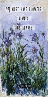 Framed Monet Quote Purple Irises Print Monet Quotes Art Prints Quotes Monet
