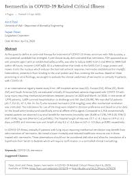 Ivermectin Now Against Covid 19 Why For Better Science