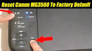 I try you solution but when i press the red buton with the power button and five time the red button, the printer does not. How To Reset Canon Mg3560 Printer Back To Factory Default Clear Wifi Setting Youtube