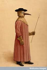 A Physician Wearing A 17th Century Plague Preventive Medical Illustration Plague Doctor Plague Mask