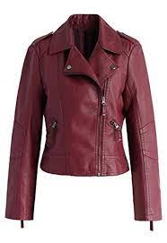 World Of Leather Women S Biker Leather Jacket Moto Wine Red Slim Fit Xxl Faux Leather Biker Jacket Vegan Leather Jacket Fake Leather Jacket