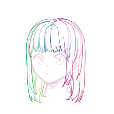 Draw pigtails on each side of the girl's head. How To Draw Hair Foundation Preparation 1 By Gg9rg Clip Studio Tips