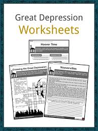 So, here is a chance for you to test your knowledge which you either gained in your institutions or you studied in any random book. The Great Depression Facts Information Worksheets For Kids