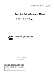 Cummins is the world's largest independent engine manufacturer, with a range of diesel and gas engines extending from 37 to 3132 kw (49 to 4200 hp). Jcb Engines Cummins India 4b 3 9 6b 5 9 Operation And Maintenance Manual Pdf Download By Heydownloads Issuu