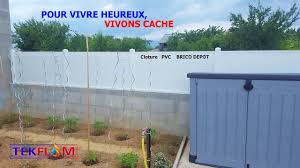 Pose Brise Vue Pvc Blanc Brico Depot Youtube