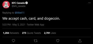 The national digital asset exchange (ndax) is a canadian cryptocurrency exchange that allows canadians to buy and sell dogecoin (doge) as well as a handful of other popular digital currencies with canadian dollars (cad). Is Kfc Canada Accepting Dogecoin As Payment Coinquora