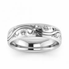 Antique art deco ostby barton 10k yellow gold aqua ring titanic! Vintage Wedding Ring Hand Engraved For Men Paisley Braverman Jewelry