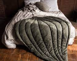 Linen Coasters Linen Leaf Set Of Coasters Linen Placemat Etsy Leaf Blanket Blanket Floor Pillows