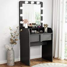 Latitude Run Peristerona Vanity With Mirror Reviews Wayfair Vanity Table Set Modern Dressing Table Dressing Table Set