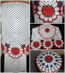 Capa De Filtro De Croche Com Grafico Capa Para Garrafao De Agua Capa De Croche Panos De Cozinha De Croche Arte Em Croche