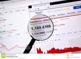 Alphabet Inc Ticker With Charts Editorial Image Image Of
