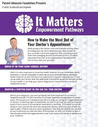 Communicate with their healthcare team. How To Make The Most Out Of Your Doctor S Appointment Patient Advocate Foundation
