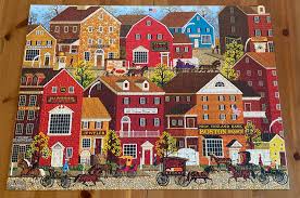Jigsaw puzzles matching charles wysocki at our online shop. I Love Charles Wysocki Puzzles Started Yesterday 1 000 Piece Lilac Point Glen Jigsawpuzzles