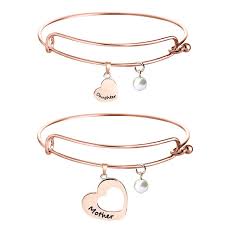 Mother daughter bracelets, rustic mom jewelry set, leaf heart bracelets, gold filled, bronze, matching bracelets june 2021 item: Mom And Daughter Bracelets For 2 Heart Stainless Steel Silver Rose Gold Puzzle Matching Bangles For Mother Day Gift Ideas Set Bangles Aliexpress