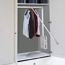 Ensure your wardrobe rail is substantially supported and can withstand weight with the toolstation range of wardrobe fittings. Lift Pull Down Adjustable Width Wardrobe Clothes Hanging Rail Soft Return Space Saving Wardrobe Rail Practical In Life Walmart Com Walmart Com