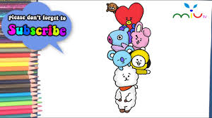 They are all very different. Drawing All Members Bt21 Bts Van Tata Rj Chimmy Cooky Shooky Mang Koya Miukidstv Youtube