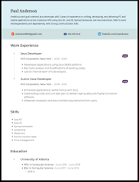 Java Developer Resume: Example And Template | Cakeresume