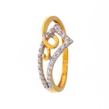22kt Gold Sparkling Cz Connecting Gold Ring 2 14 Gms Gold Ring Designs Gold Rings Online Gold Rings