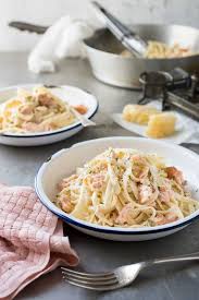 Alfredo Salmon Pasta Recipe Salmon Pasta Alfredo Pasta Recipetin Eats