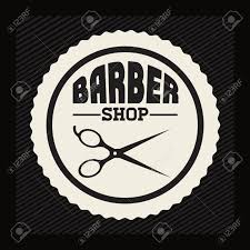 The clean aesthetic would be a great fit for a contemporary barber shop. Barber Shop Design Over Black Background Vector Illustration Royalty Free Cliparts Vectors And Stock Illustration Image 30456512