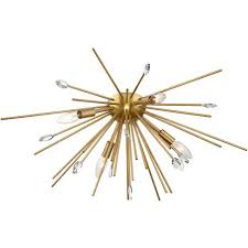 Oyi industrial ceiling sputnik chandelier lighting, 8 lights semi flush mount ceiling light modern metal art creative vintage kitchen light fixtures (black) 4.4 out of 5 stars 47 2 offers from $39.04 Possini Euro Design Modern Flush Mount Ceiling Light Fixture Sputnik Style Antique Gold 29 Wide 4 Light For Bedroom Living Room Target