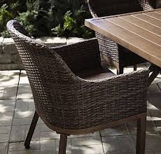 The round table is on a metal frame and with. The 7 Pc Crown View Dining Set Is Constructed Using A Two Step Finish Rust Resistant Steel Frame It 39 Outdoor Dining Chairs Patio Dining Set Wicker Decor