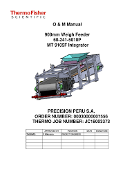 Since its inception, our company has been serving the biggest clients' names in chemical. Jc18003373 Weighfeeder Complete Manual Electric Motor Hazards