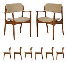 Vintage Set Of Eight Danish Mid Century Erik Buch Dining Chairs Chairish Dining Chairs Midcentury Modern Dining Chairs Modern Dining Chairs