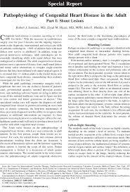 Pathophysiology Of Congenital Heart Disease In The Adult Circulation