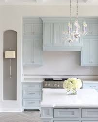 Maybe you would like to learn more about one of these? Crystal Kitchen Waterfall Blue Beautiful Kitchen Design Inset Light Blue Kitchens Blue Kitchen Cabinets Kitchen Design