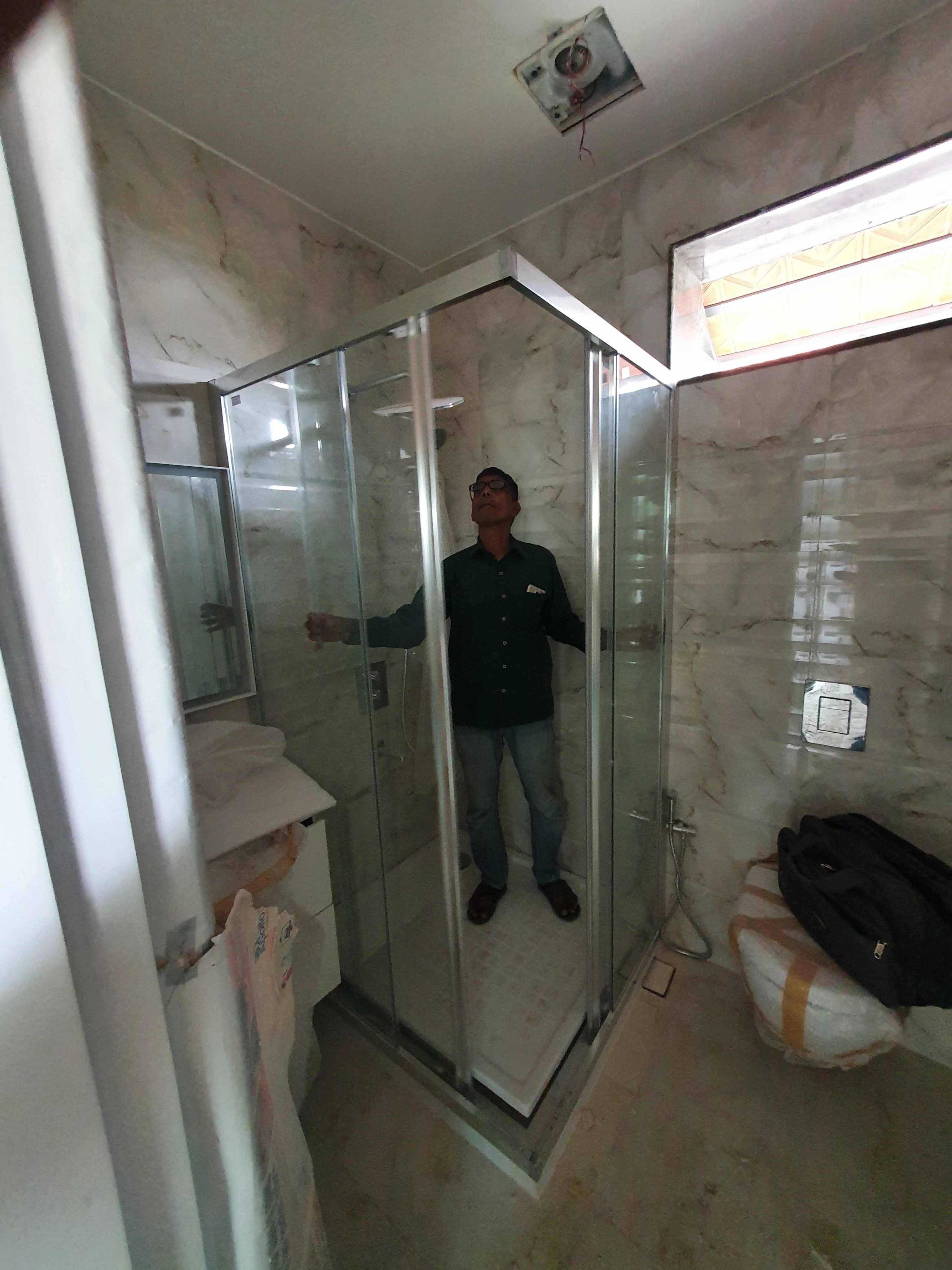 Glass Shower Cubicle Sliding Door Bathroom product image