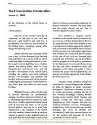 Douglass was so delighted he wrote a friend that he wished one could strike december from the calendar so that the proclamation would to go into effect sooner. Emancipation Proclamation Lesson Plans Worksheets Lesson Planet