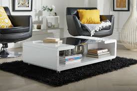One side of a table is falling apart creating a pillar the table is standing on. Alexis Modern White Black High Gloss And Glass Stylish Coffee Table 7437043734723 Ebay