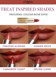 L Oreal сияющая помада для губ Color Riche Shine Treat Inspired Fall Lip Shades Featuring L Oreal Colour Riche Lipstick In Ginger Spice Cinnamon Toast Toasted Alm Colour Riche Lipstick Fall Lips Lips Shades