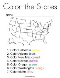Take a break and color in your state. Color The States Coloring Page Twisty Noodle