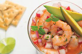 Coctel De Camaron Con Salsa Bruja Receta Receta Coctel De Camaron Cocina Vital Camarones Recetas