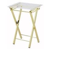 Hamilton Home Mari Folding Tray Table In Gold Set Of 2 Clear Target Tray Table Table Gold Set