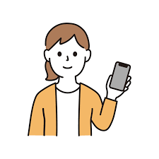 スマホをもつ女性の線画イラスト フリーのイラスト素材集 ソコスト イラスト 女性 イラスト イラスト 線画