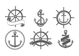 Ship Wheel Set Free Vectors Ship Wheel Vector Free Boat Icon