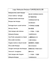 Terus berjaya dan subur bahagia malaysia negara ku yang kaya tetap terpuji serata dunia kerana hidup damai sentiasa. Lirik Lagu Malaysia Berjaya