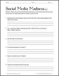 Azar betty, hagen stacy (2014, 4th, 574p.) worksheets. Social Media Madness Worksheet 2 Student Handouts School Worksheets Homeschool Worksheets Grammar Worksheets