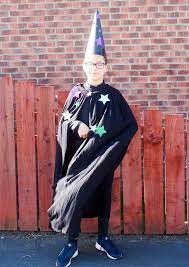 5 Diy Halloween Outfits From Things You Have At Home Wizard Costume For Kids Diy Halloween Costumes For Kids Diy Halloween Costumes