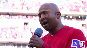Re-live Tony Beasley's national anthem before #RangersOpeningNight!
