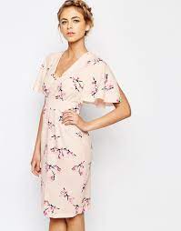 Asos Closet Robe Mi Longue A Manches Ange Robe Invite Mariage Printemps Robe Mariage Invitee Tenue Invitee Mariage